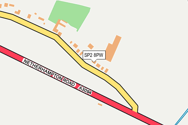 SP2 8PW map - OS OpenMap – Local (Ordnance Survey)