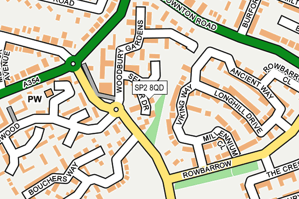 SP2 8QD map - OS OpenMap – Local (Ordnance Survey)