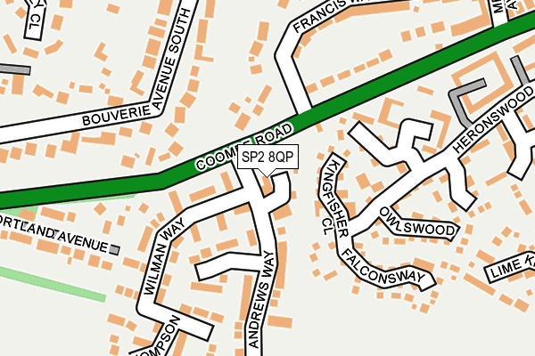 SP2 8QP map - OS OpenMap – Local (Ordnance Survey)