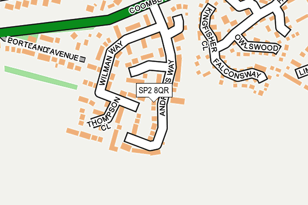 SP2 8QR map - OS OpenMap – Local (Ordnance Survey)