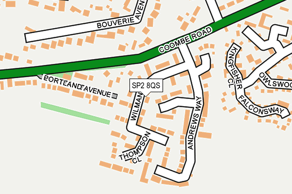 SP2 8QS map - OS OpenMap – Local (Ordnance Survey)
