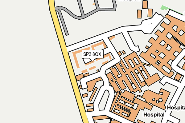 SP2 8QX map - OS OpenMap – Local (Ordnance Survey)