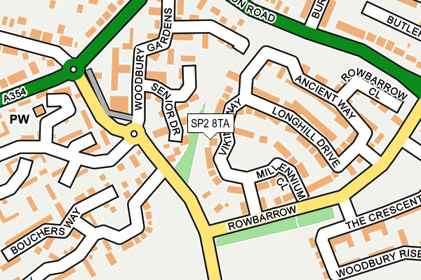 SP2 8TA map - OS OpenMap – Local (Ordnance Survey)