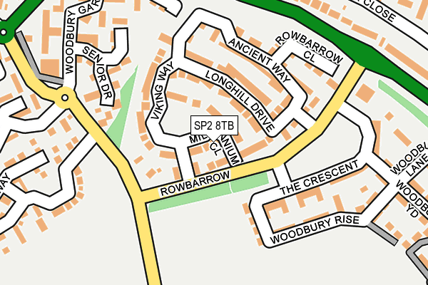 SP2 8TB map - OS OpenMap – Local (Ordnance Survey)