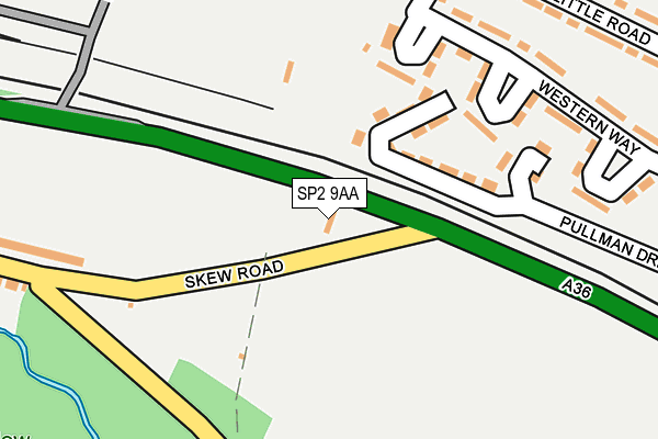 SP2 9AA map - OS OpenMap – Local (Ordnance Survey)