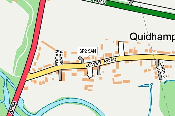 SP2 9AN map - OS OpenMap – Local (Ordnance Survey)