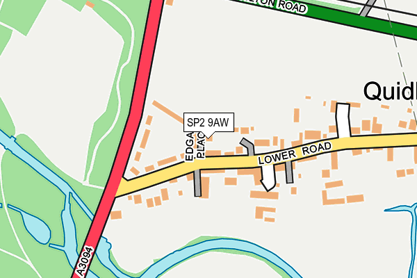 SP2 9AW map - OS OpenMap – Local (Ordnance Survey)