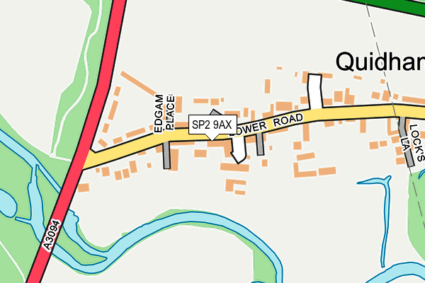 SP2 9AX map - OS OpenMap – Local (Ordnance Survey)