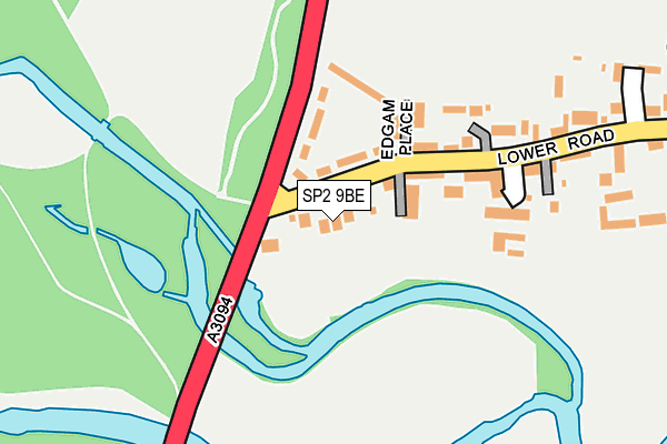 SP2 9BE map - OS OpenMap – Local (Ordnance Survey)