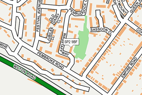 SP2 9BF map - OS OpenMap – Local (Ordnance Survey)