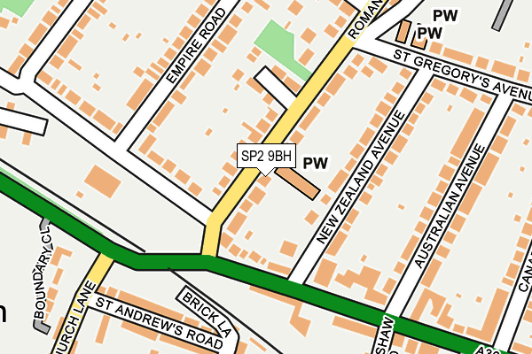 SP2 9BH map - OS OpenMap – Local (Ordnance Survey)