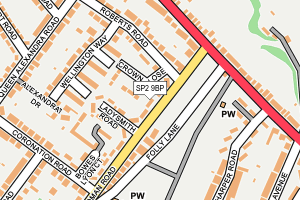 SP2 9BP map - OS OpenMap – Local (Ordnance Survey)