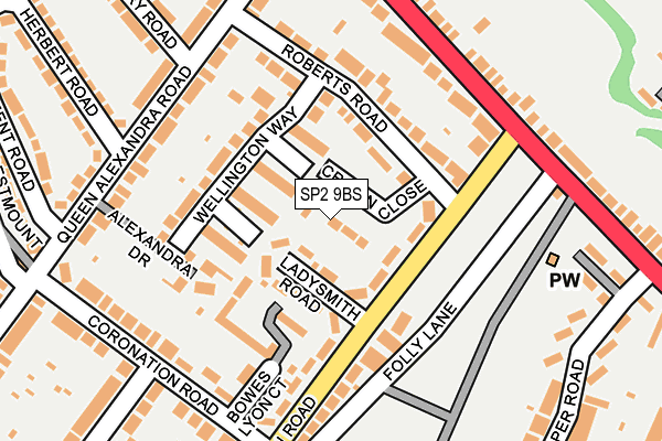 SP2 9BS map - OS OpenMap – Local (Ordnance Survey)