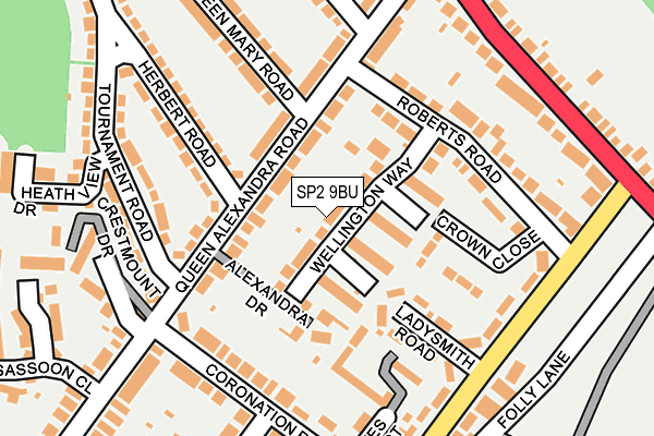 SP2 9BU map - OS OpenMap – Local (Ordnance Survey)