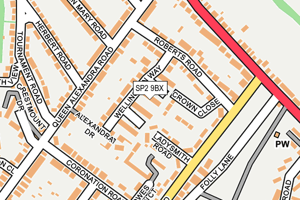 SP2 9BX map - OS OpenMap – Local (Ordnance Survey)