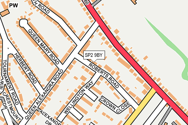 SP2 9BY map - OS OpenMap – Local (Ordnance Survey)