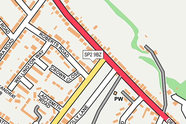 SP2 9BZ map - OS OpenMap – Local (Ordnance Survey)