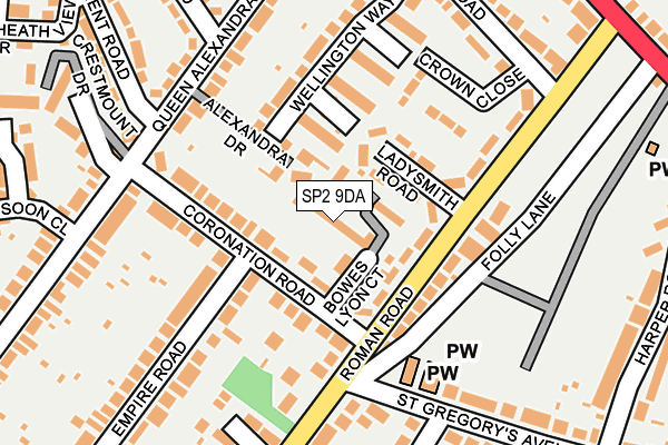 SP2 9DA map - OS OpenMap – Local (Ordnance Survey)