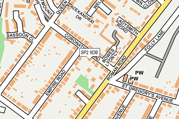 SP2 9DB map - OS OpenMap – Local (Ordnance Survey)