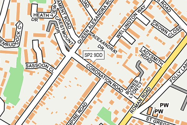 SP2 9DD map - OS OpenMap – Local (Ordnance Survey)