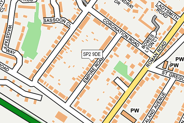 SP2 9DE map - OS OpenMap – Local (Ordnance Survey)