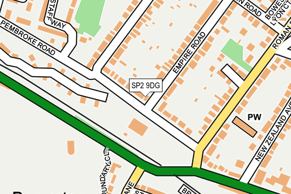 SP2 9DG map - OS OpenMap – Local (Ordnance Survey)