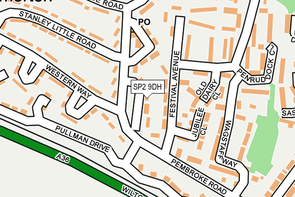 SP2 9DH map - OS OpenMap – Local (Ordnance Survey)