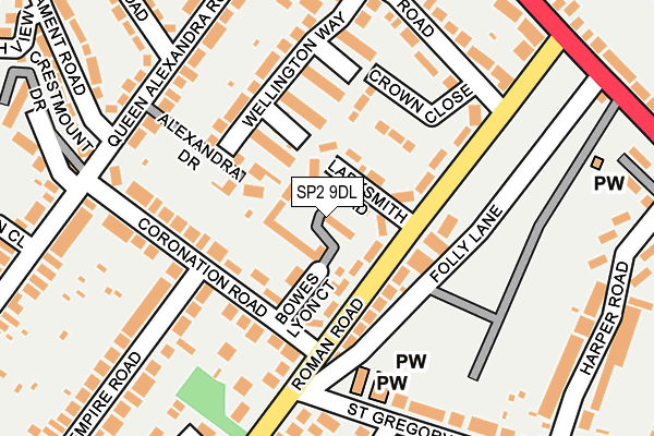 SP2 9DL map - OS OpenMap – Local (Ordnance Survey)