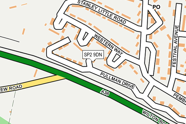 SP2 9DN map - OS OpenMap – Local (Ordnance Survey)