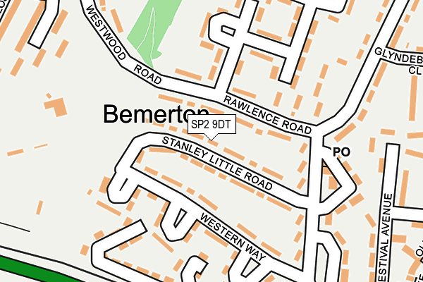 SP2 9DT map - OS OpenMap – Local (Ordnance Survey)