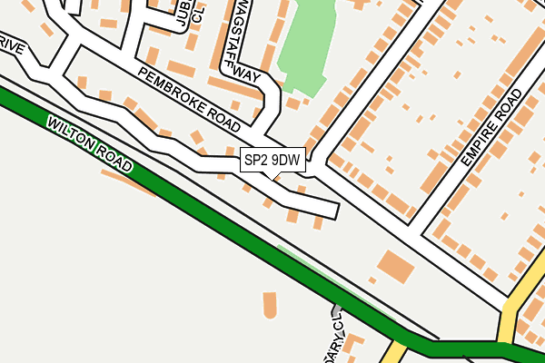 SP2 9DW map - OS OpenMap – Local (Ordnance Survey)