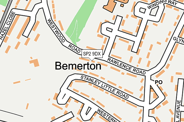 SP2 9DX map - OS OpenMap – Local (Ordnance Survey)