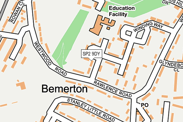 SP2 9DY map - OS OpenMap – Local (Ordnance Survey)