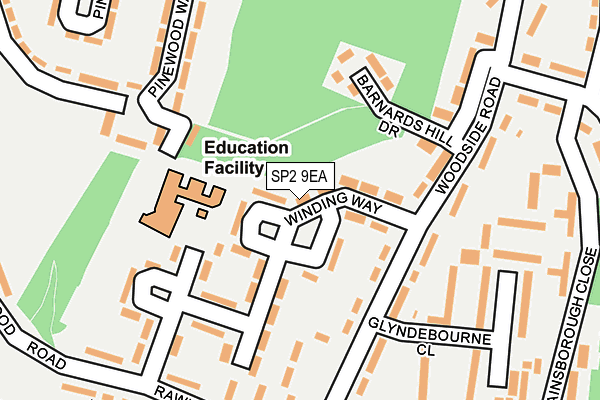 SP2 9EA map - OS OpenMap – Local (Ordnance Survey)