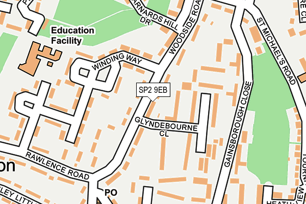 SP2 9EB map - OS OpenMap – Local (Ordnance Survey)