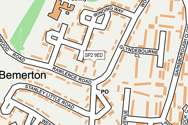 SP2 9ED map - OS OpenMap – Local (Ordnance Survey)