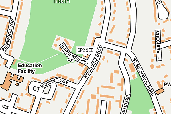 SP2 9EE map - OS OpenMap – Local (Ordnance Survey)