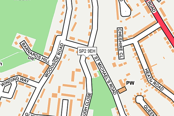 SP2 9EH map - OS OpenMap – Local (Ordnance Survey)