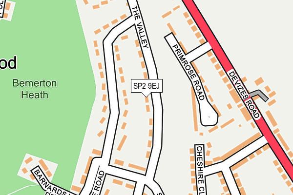 SP2 9EJ map - OS OpenMap – Local (Ordnance Survey)