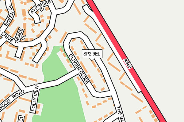 SP2 9EL map - OS OpenMap – Local (Ordnance Survey)