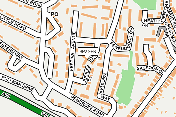 SP2 9ER map - OS OpenMap – Local (Ordnance Survey)