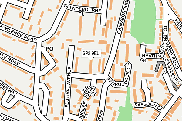 SP2 9EU map - OS OpenMap – Local (Ordnance Survey)