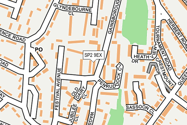 SP2 9EX map - OS OpenMap – Local (Ordnance Survey)