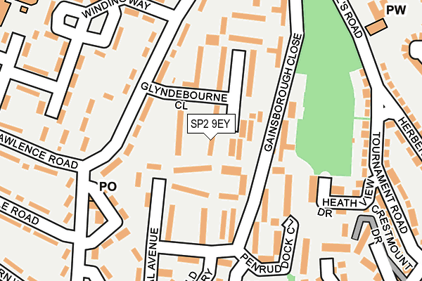 SP2 9EY map - OS OpenMap – Local (Ordnance Survey)
