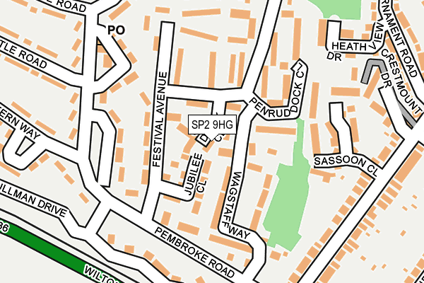 SP2 9HG map - OS OpenMap – Local (Ordnance Survey)