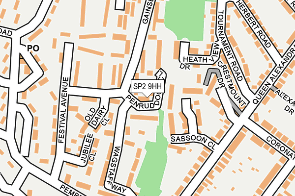 SP2 9HH map - OS OpenMap – Local (Ordnance Survey)