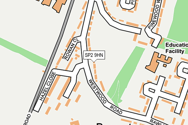 SP2 9HN map - OS OpenMap – Local (Ordnance Survey)