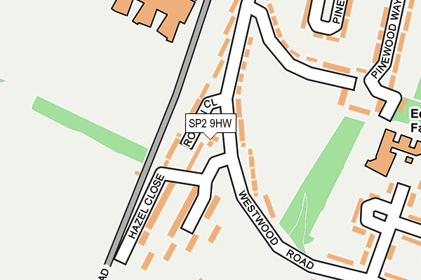 SP2 9HW map - OS OpenMap – Local (Ordnance Survey)