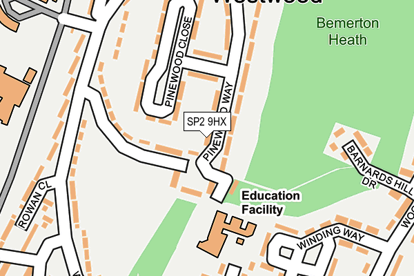 SP2 9HX map - OS OpenMap – Local (Ordnance Survey)