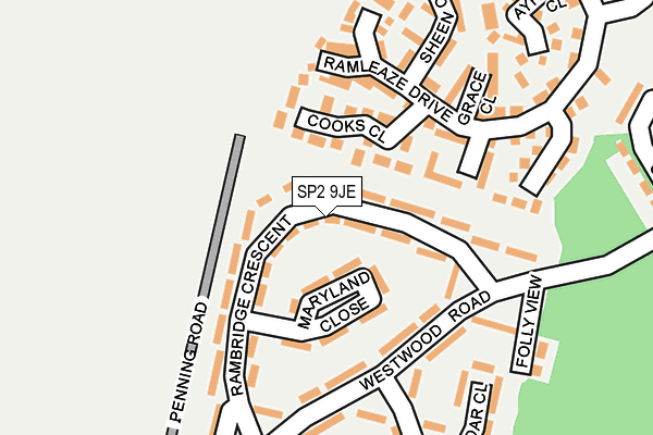 SP2 9JE map - OS OpenMap – Local (Ordnance Survey)